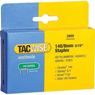 Tacwise 0346 140 Heavy-Duty Staples 8Mm (Type T50 G) (Pack 2000)