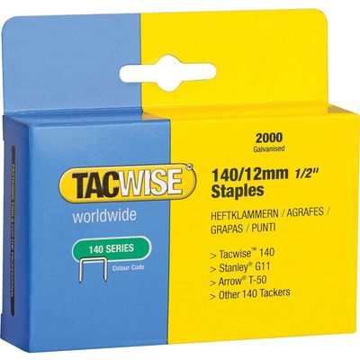 Tacwise 0348 140 Heavy-Duty Staples 12Mm (Type T50 G) (Pack 2000)