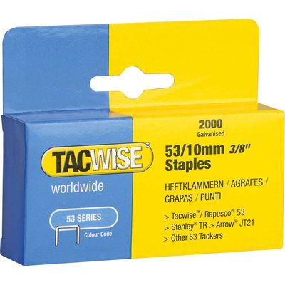 Tacwise 0336 53 Light-Duty Staples 10Mm (Type Jt21 A) (Pack 2000)