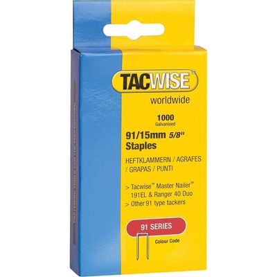 Tacwise 0768 91 Narrow Crown Staples 40Mm - Electric Tackers (Pack 1000)