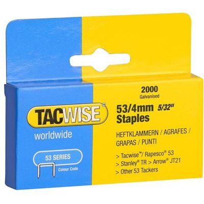 Tacwise 53 Light-Duty Staples 4Mm (Type Jt21 A) (Pack 2000) 333 - Thumbnail 2