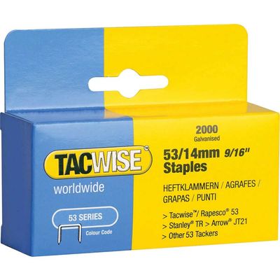 Tacwise 0338 53 Light-Duty Staples 14Mm (Type Jt21 A) (Pack 2000)