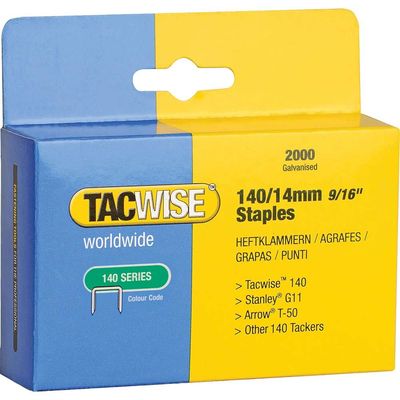 Tacwise 0349 140 Heavy-Duty Staples 14Mm (Type T50 G) (Pack 2000)