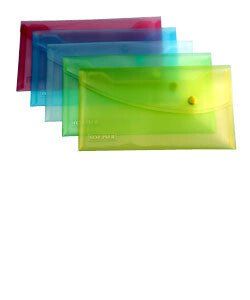 Rapesco Foolscap Pastel Popper Wallet Assorted Polypropylene (PP)