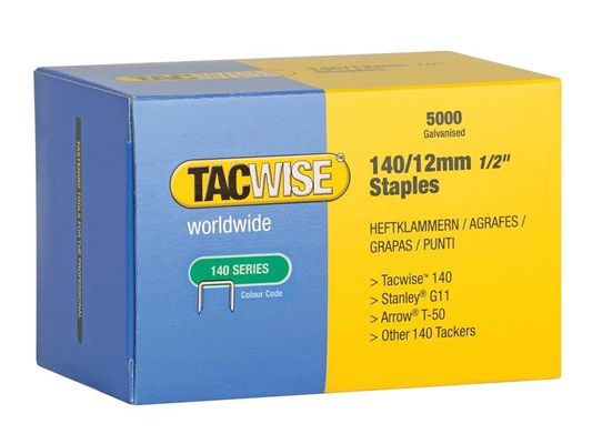 Tacwise Tacwise 0343 Type 140/12mm Heavy Duty Galvanised Staples, x 5000
