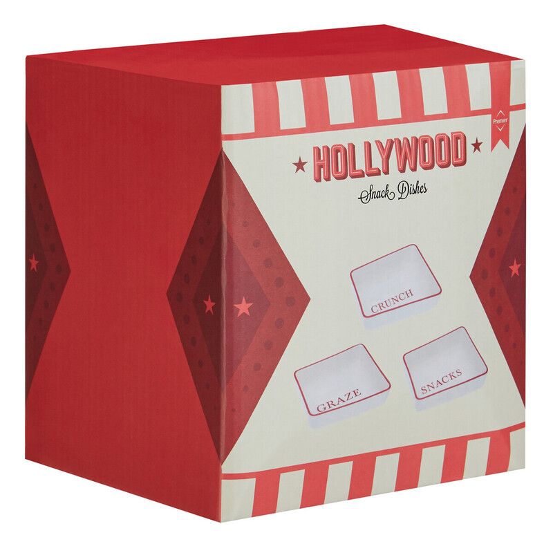 Set Of Three Hollywood Snack Dishes - Cream - Image 1