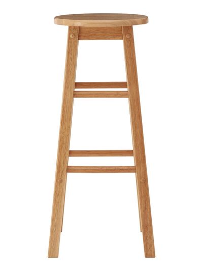 Selby Natural Tropical Hevea Wood Tall Bar Stool - Natural