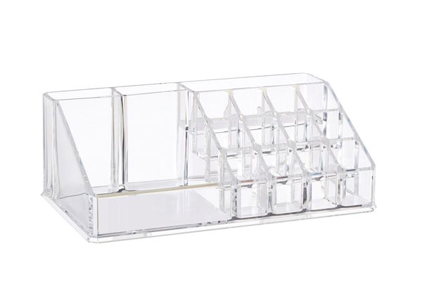 Beauty 16 Compartment Clear Cosmetics Organiser - Clear - Thumbnail 2