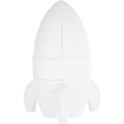 Ola Kids Rocket Ceramic Night Light - White