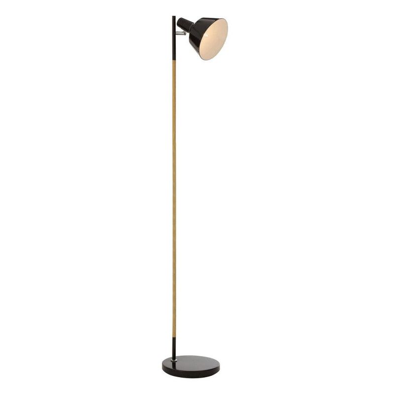 Bryant Black Metal and Wood Floor Lamp - Black - Image 1