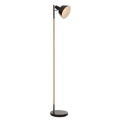 Bryant Black Metal and Wood Floor Lamp - Black