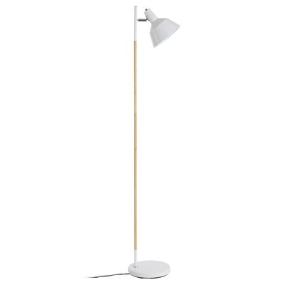 Bryant White Metal and Metal Floor Lamp - White