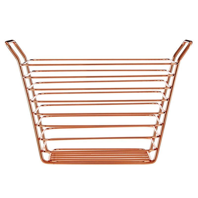 Shine Small Gold Finish Wire Basket - Image 1