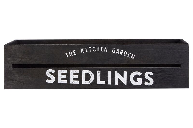 Naresso Black Wood Planter And Herb Crate - Black - Image 1