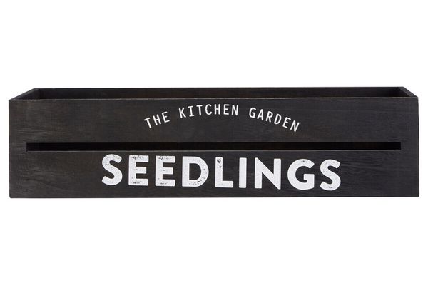 Naresso Black Wood Planter And Herb Crate - Black