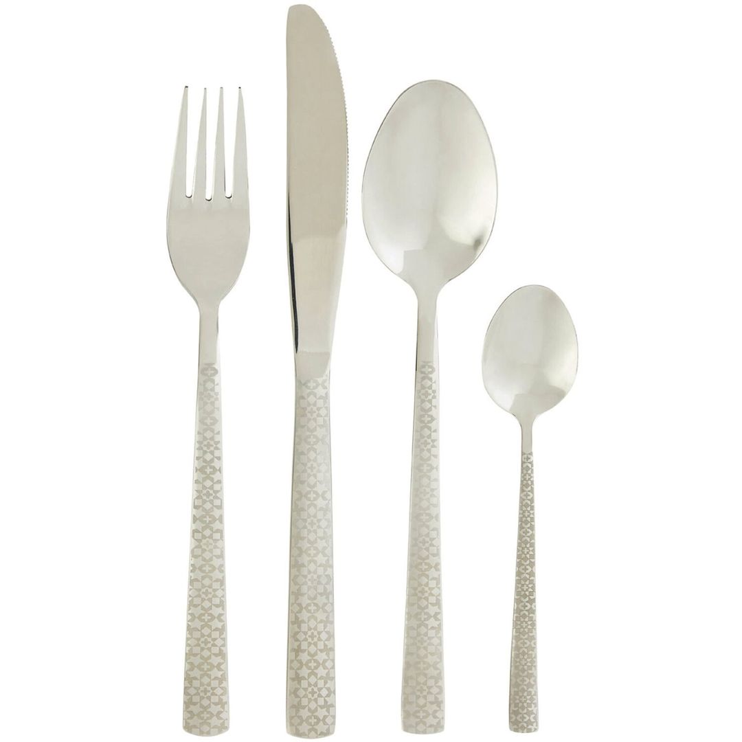 Avie Casablanca 24 Piece Cutlery Set - Silver - Image 1