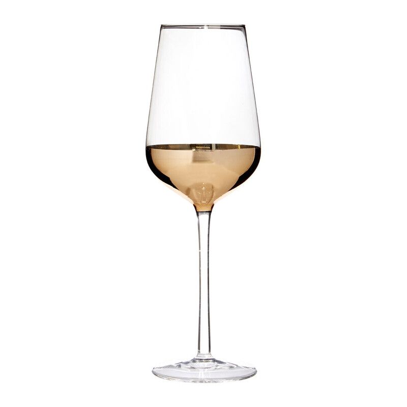 Horizon Set Of Four Wine Glasses. - Gold - Image 1