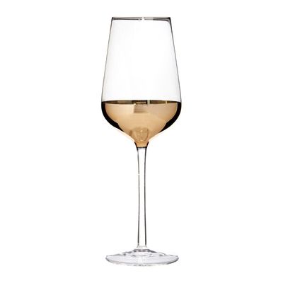 Horizon Set Of Four Wine Glasses. - Gold