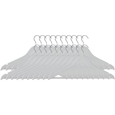 Set Of Twenty Matte White Clothes Hangers