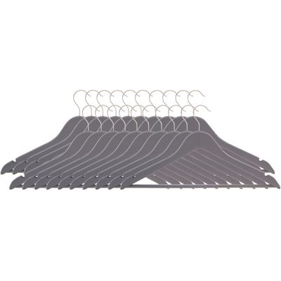 Set Of Twenty Matte Grey Clothes Hangers