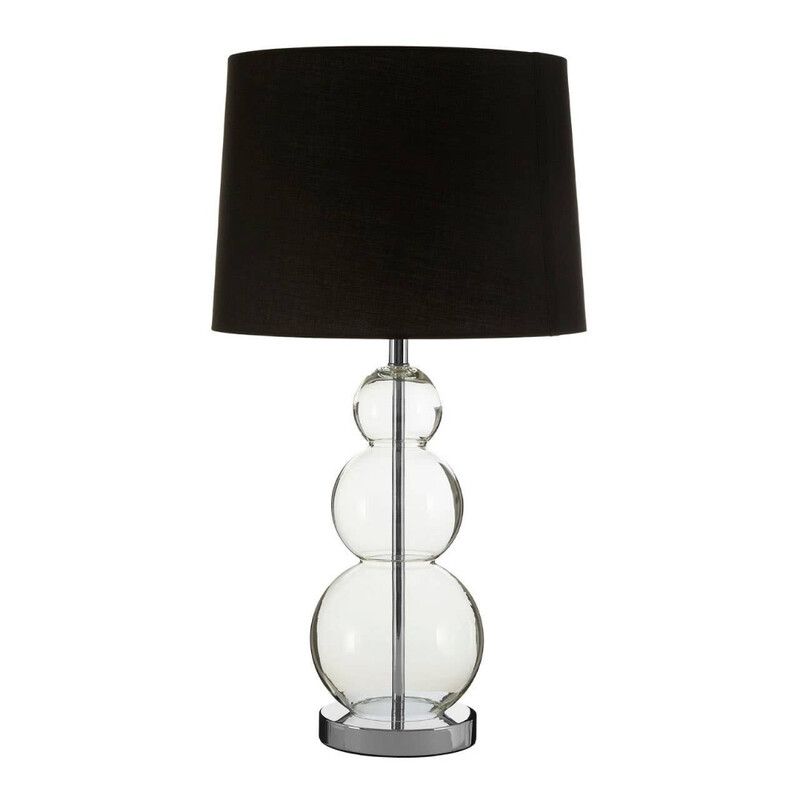 Luke Black Fabric Shade Table Lamp - Black - Image 1