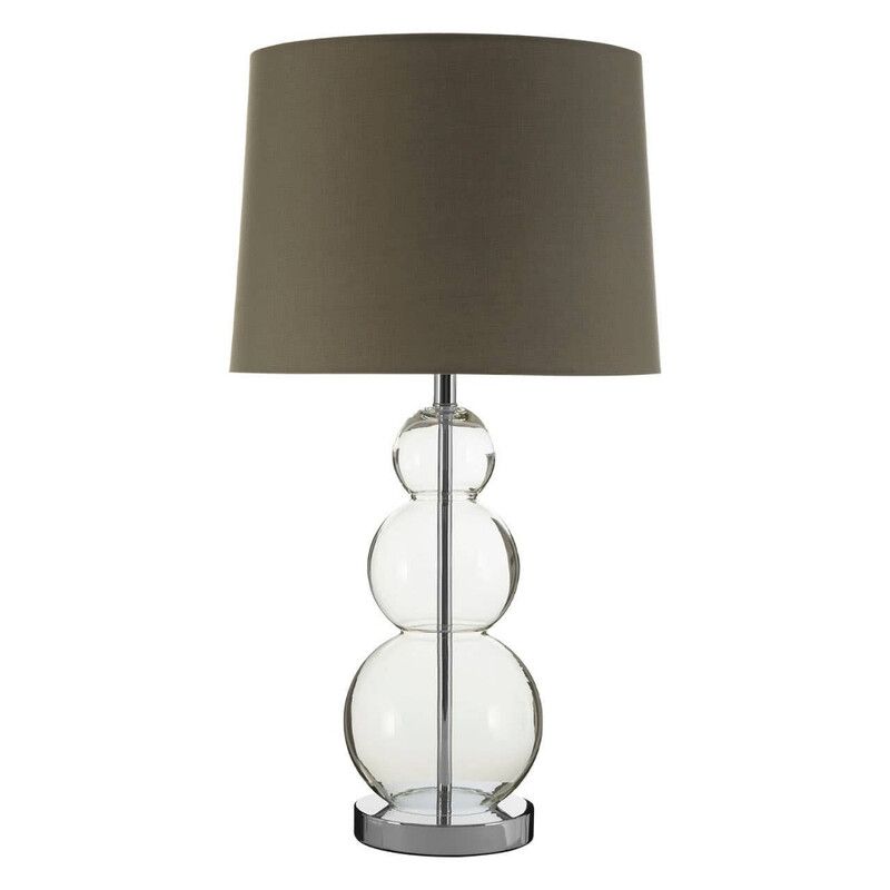 Luke Grey Fabric Shade Table Lamp - Image 1