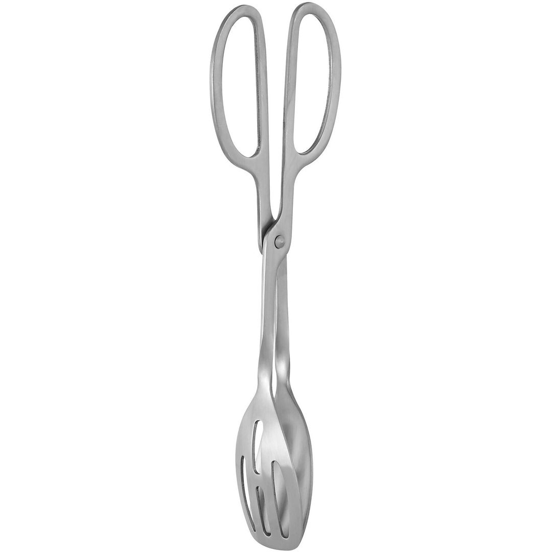 Hera Brushed Stainless Steel Tongs - Silver - Image 1