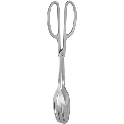 Hera Brushed Stainless Steel Tongs - Silver