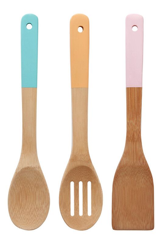 Aleki 3 Piece Bamboo Kitchen Utensil Set - Multi Colour - Image 1