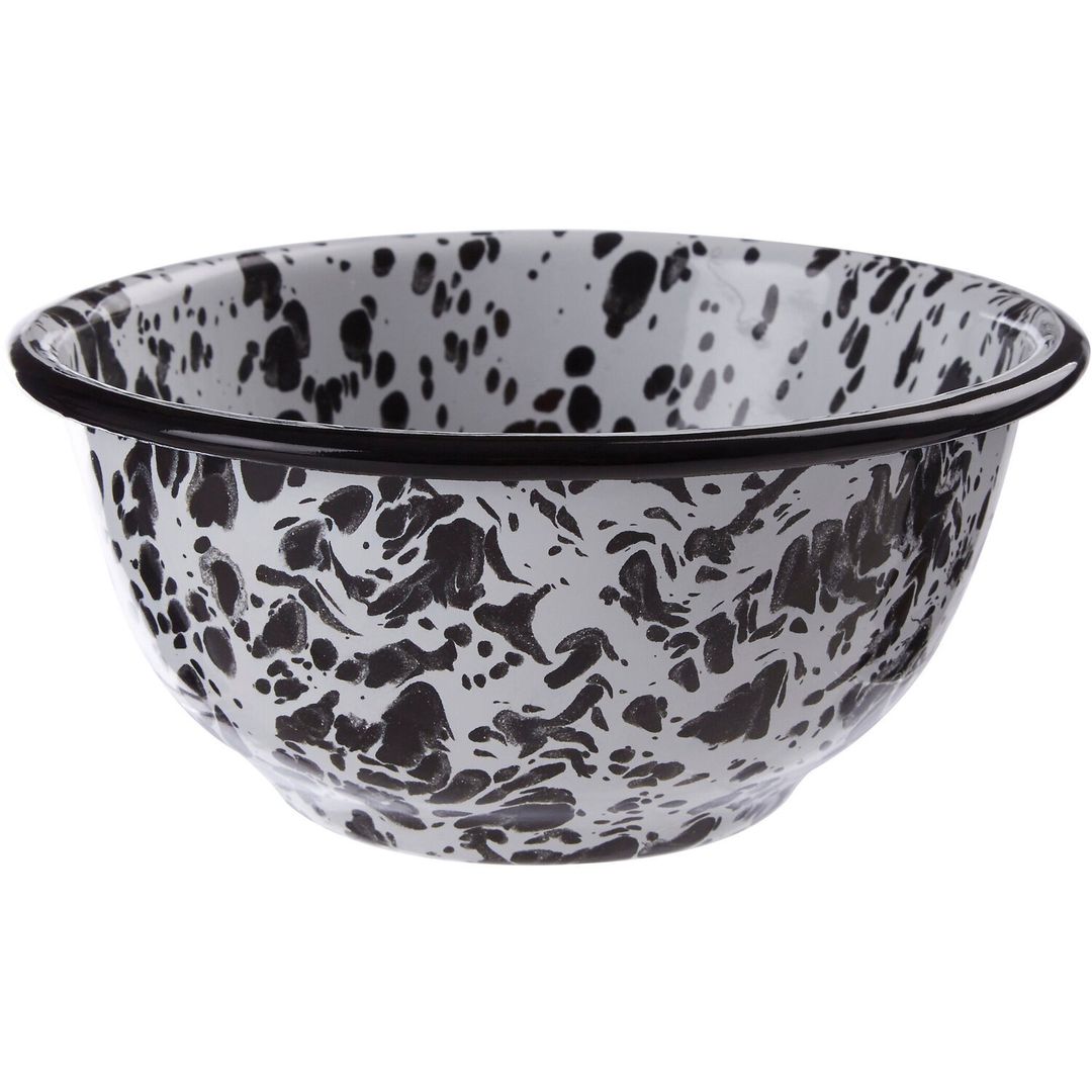 Hygge Small Metal Bowl - Black, White - Image 1