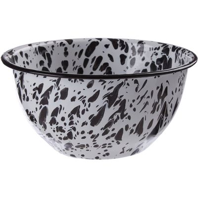 Hygge Medium Metal Bowl - Black, White