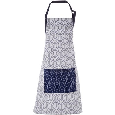 Modern Retro Apron - White, Blue