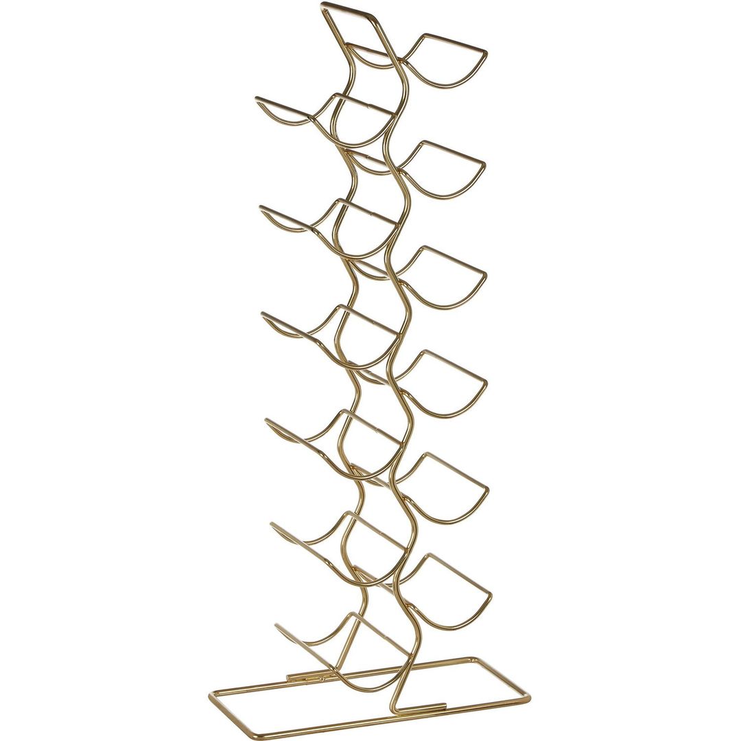 Wren 12 Bottle Wine Rack With Gold Finish - Gold - Image 1
