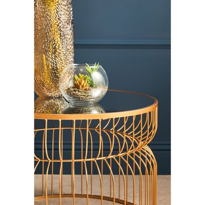 Avantis Round Side Table - Gold