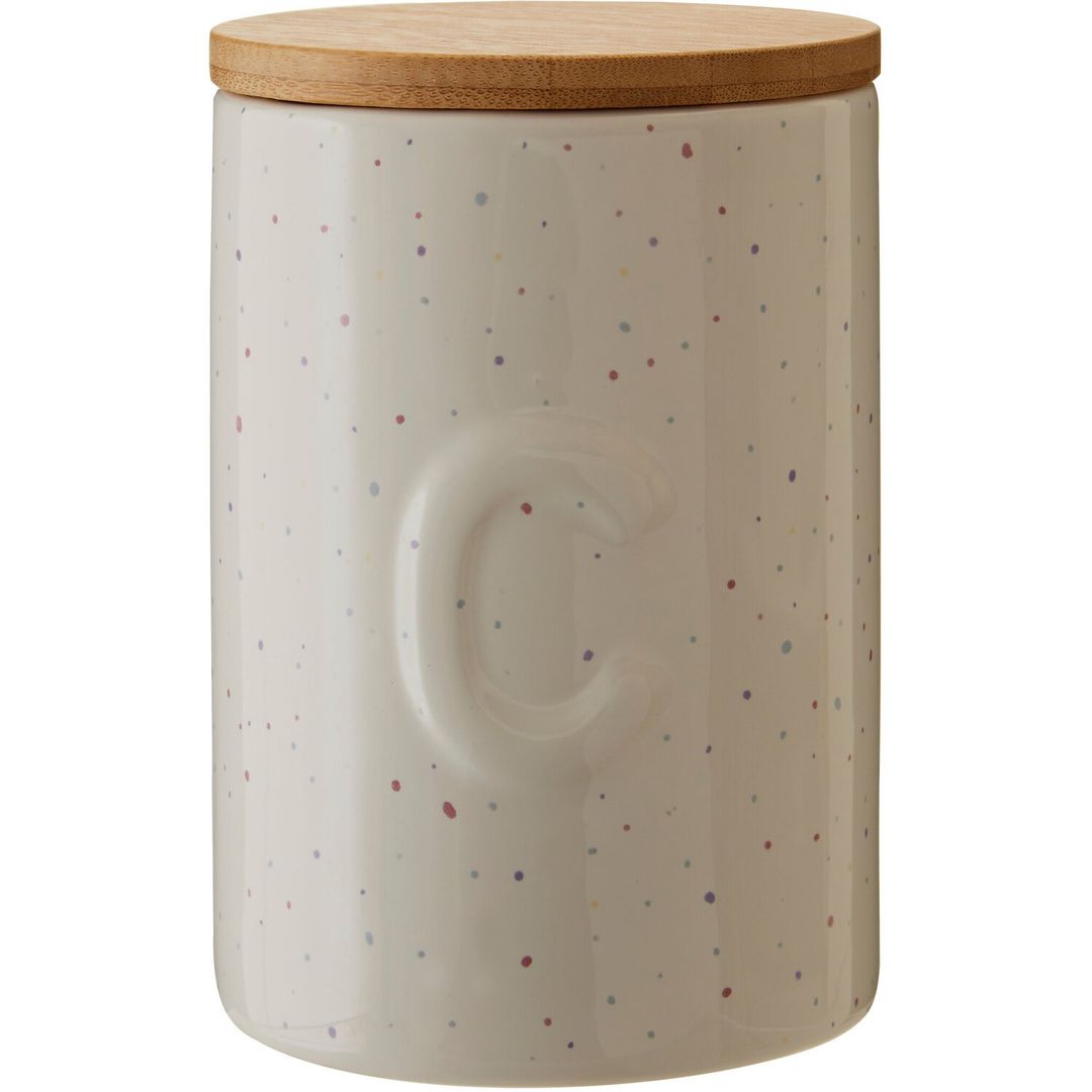 Fenwick Coffee Canister With Bamboo Lid - Grey - Image 1