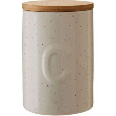 Fenwick Coffee Canister With Bamboo Lid - Grey