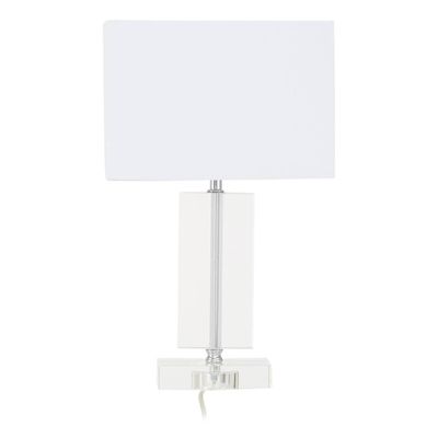Helma Rectangular Table Lamp - Silver