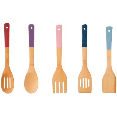 Aleki 5pc Assorted Bamboo Kitchen Utensil Set - Natural