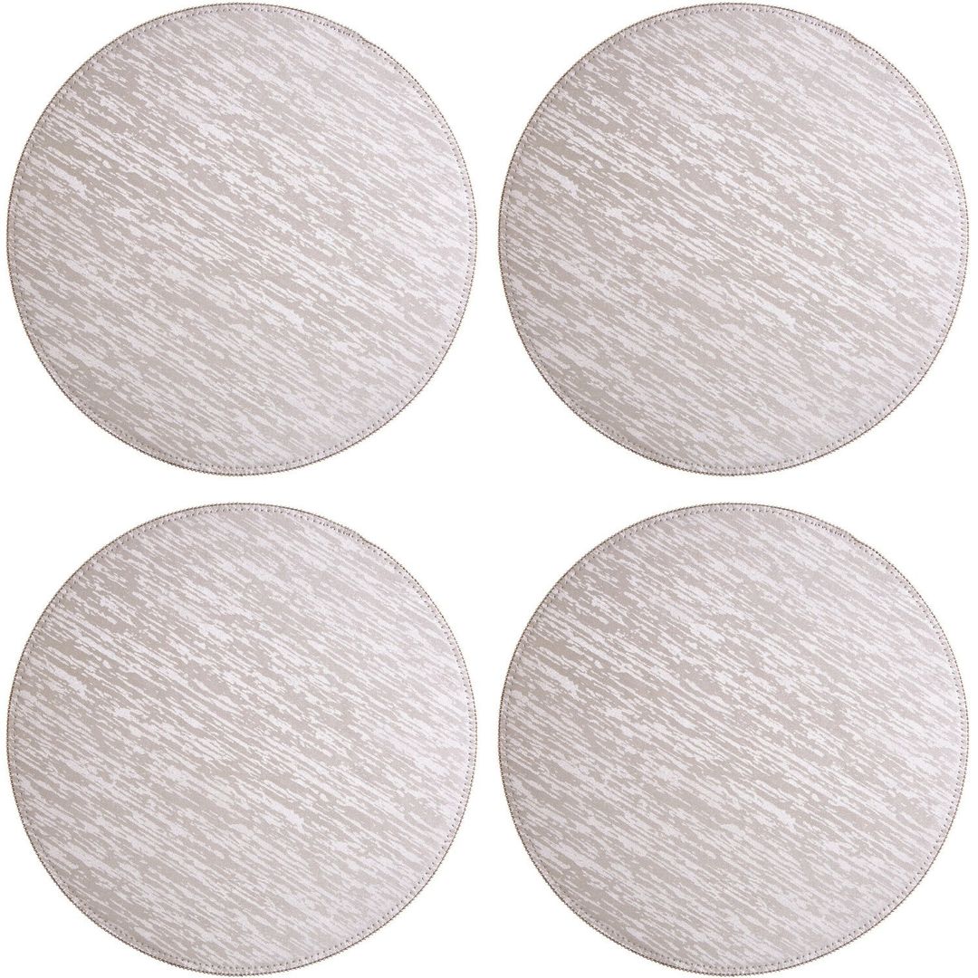 Knightsbridge Set Of 4 Round Placemats - Silver - Image 1