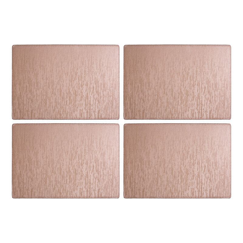 Knightsbridge Set Of 4 Rectangular Placemats - Gold - Image 1