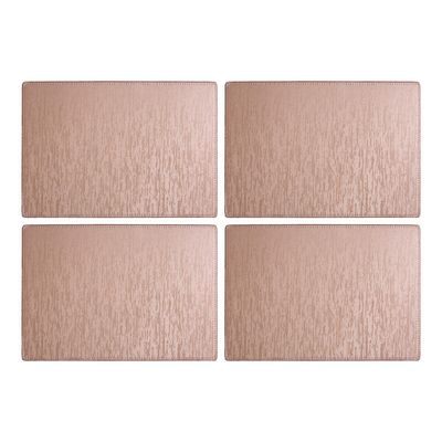 Knightsbridge Set Of 4 Rectangular Placemats - Gold