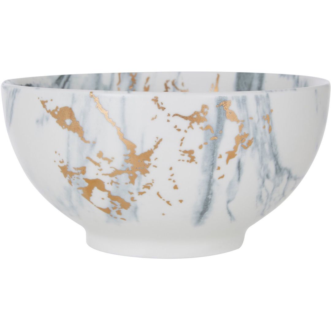 Marble Luxe Salad Bowl - Multicolour - Image 1
