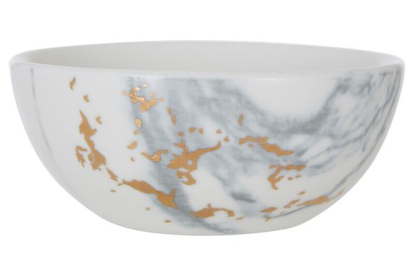 Marble Luxe Snack Bowl - White