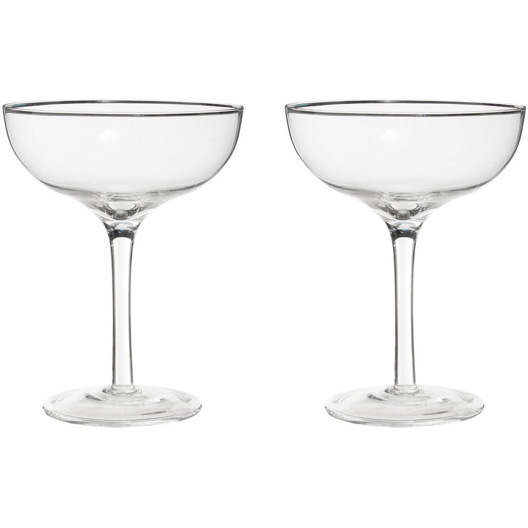 Mila Set Of 2 Cocktail Glasses 300ml - Transparent - Image 1