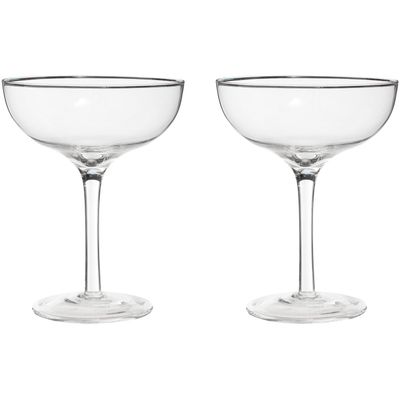 Mila Set Of 2 Cocktail Glasses 300ml - Transparent
