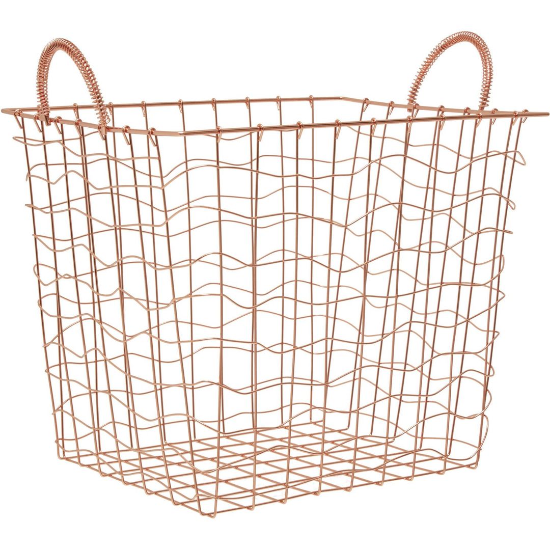 Vertex Copper Plated Basket - Gold - Image 1