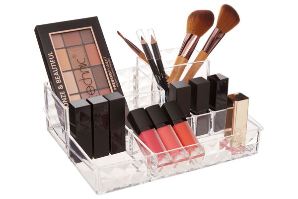 Beauty Cosmetic Organiser With 11 Compartments - Clear - Thumbnail 2