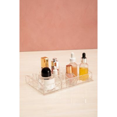 Beauty Cosmetics Organiser with 20 Compartments - Clear