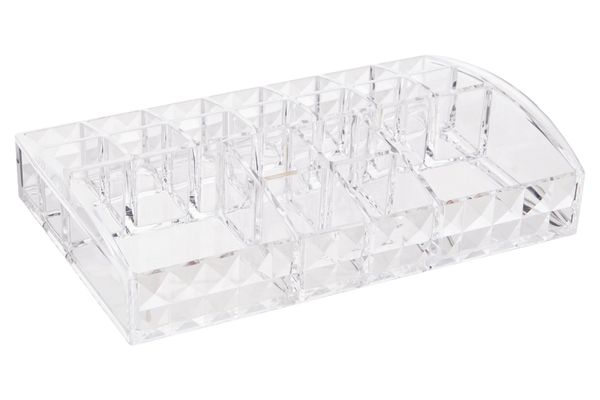 Beauty Cosmetics Organiser with 20 Compartments - Clear - Thumbnail 2