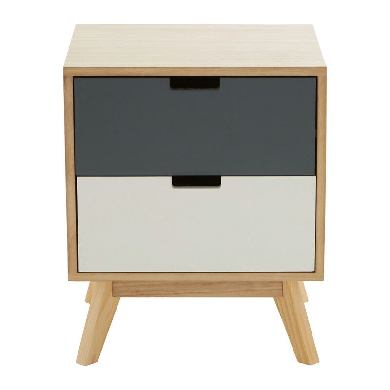 Watson 2 Drawer Bedside Table - Brown - Image 1